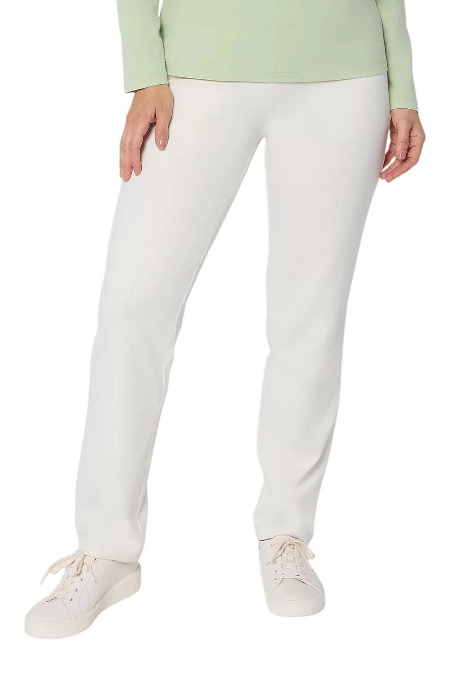 Denim & Co. Women's Duo Stretch Straight Leg Pants Natural - Tall